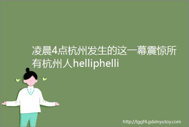 凌晨4点杭州发生的这一幕震惊所有杭州人helliphellip